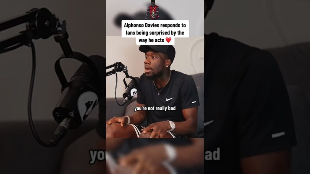 Alphonso Davies responds to fans being surprised by the way he acts ❤️ #alphonsodavies