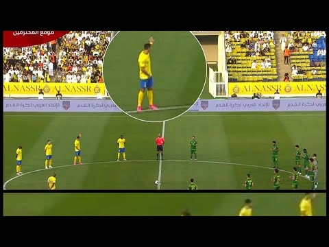 كرستيانو يبدع بأنسانية. ولاعبي النصر نواف العقيدي وسلطان الغنام وعبدالله الخيبري يرفضون الوقوف حداد