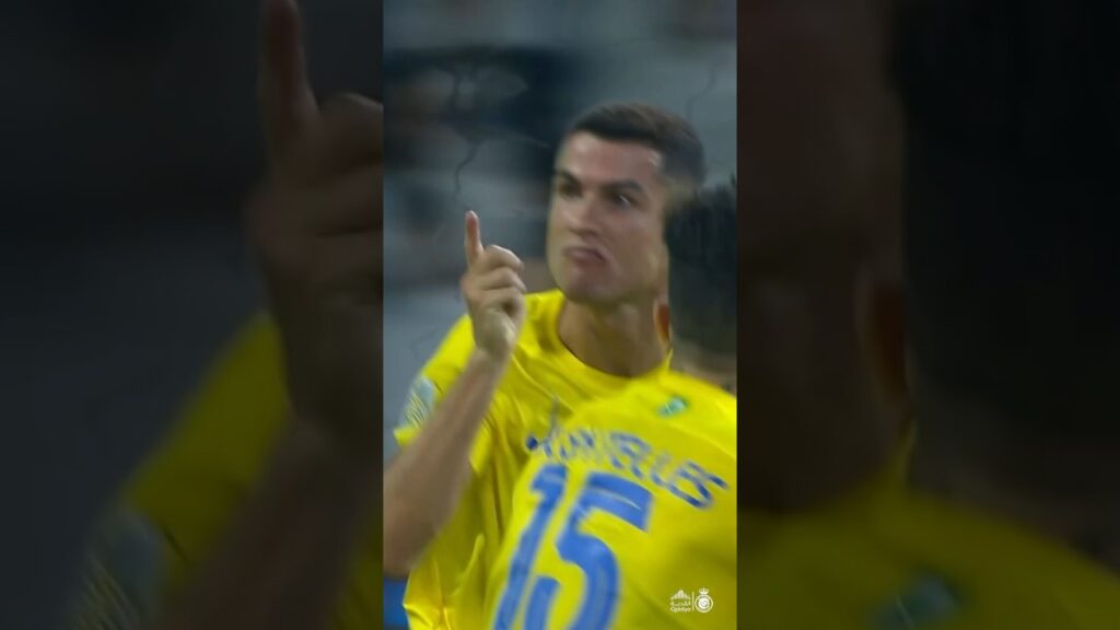 #Ronaldo scores the first goal against #alhilal 💪 || #الأفضل يسجل الهدف الأول امام الهلال 🐐