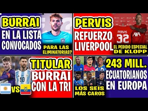 BOMBAZO! PERVIS ESTUPIÑÁN REFUERZO DEL LIVERPOOL, EL PEDIDO DE KLOPP | BURRAI JUGARÁ CON LA TRICOLOR