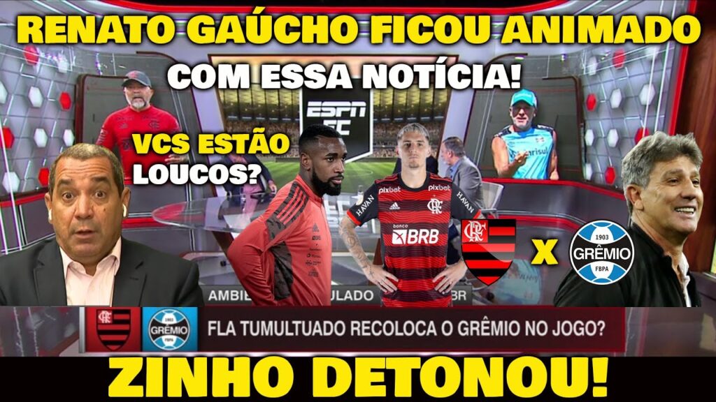ZINHO FICOU DOIDO COM GERSON e VARELA! SE PERDER PARA O GRÊMIO SERÁ MAIS VEXAME QUE CONTRA OLIMPIA! ZINHO FICOU DOIDO COM GERSON e VARELA! SE PERDER PARA O GRÊMIO SERÁ MAIS VEXAME QUE CONTRA OLIMPIA!