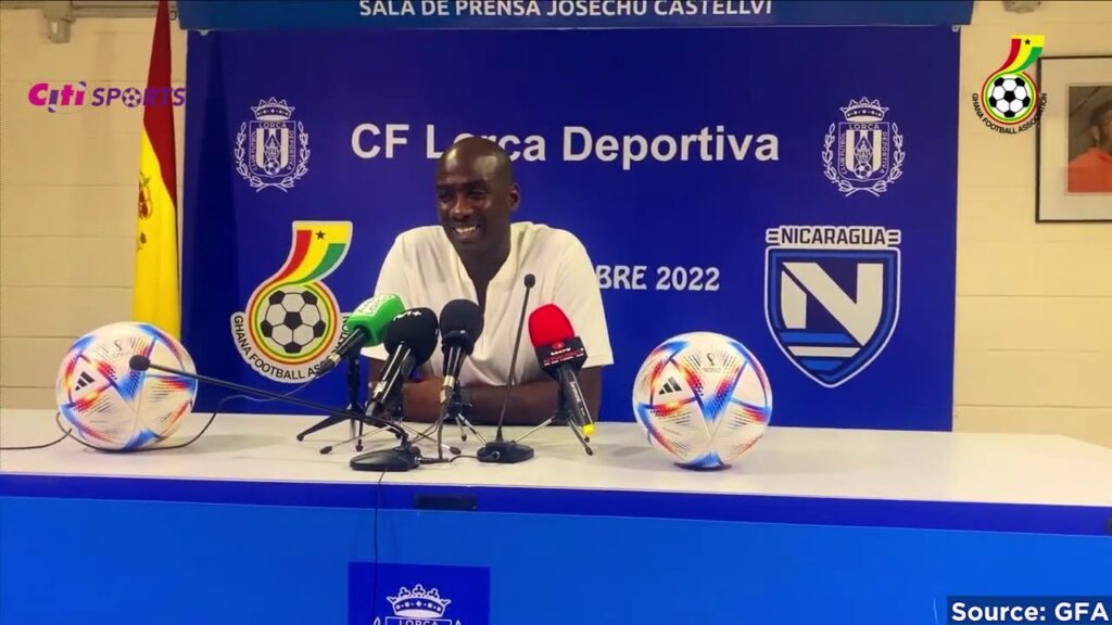 Black Stars head coach, Otto Addo faces the media after Ghana's 1-0 win over Nicaragua