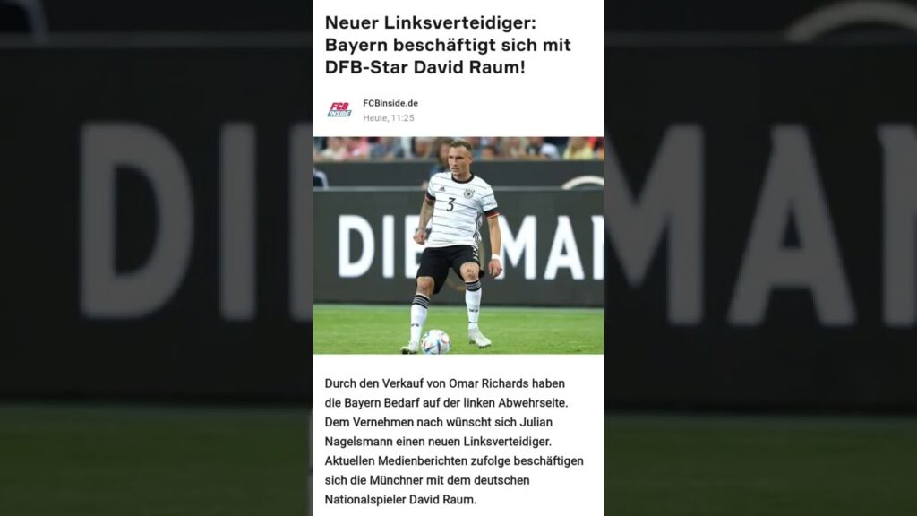 David Raum to FC Bayern Munich?🤔#shorts