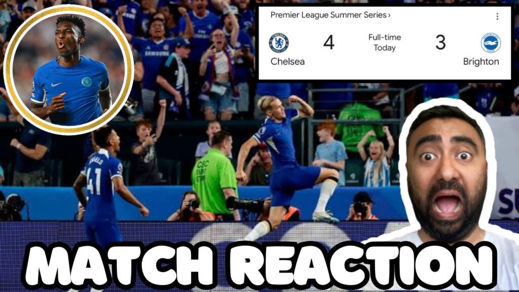 NICOLAS JACKSON IS THE REAL DEAL!! Mudryk BANGER!! Chelsea 4-3 Brighton MATCH REACTIONS
