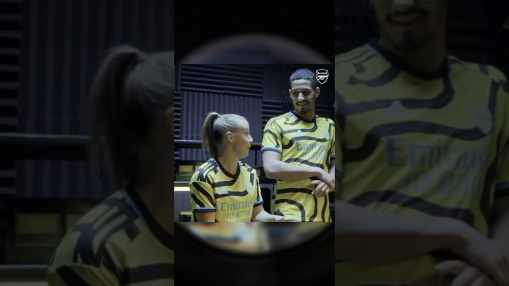 Beth Mead and William Saliba catching up promoting new Arsenal kit!