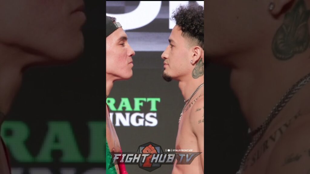 OSCAR VALDEZ STEPS TO ADAM LOPEZ IN INTENSE FACE OFF AT WEIGH IN!