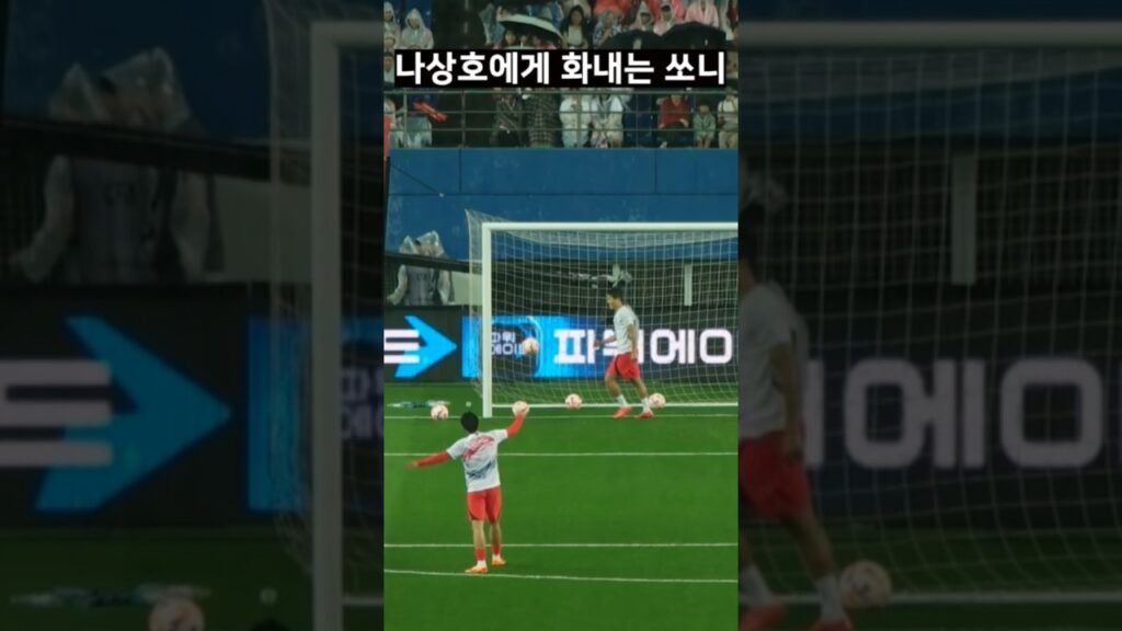 훈련중 나상호 선수에게 화내는 쏘니 #손흥민 #sonny #나상호