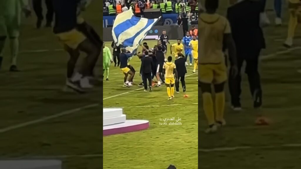 Al Hilal and Al Nassr players heated clash after Arab Club Champions Cup final 😰 #shorts #ronaldo
