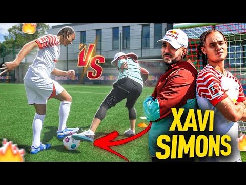 PRO FOOTBALLER test 1v1 & SKILLS with me! Feat RB Leipzig Xavi Simons, Fabio Carvalho