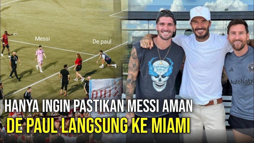 The real of bodyguard setia🔴 Rodrigo de Paul kunjungi Messi ke inter Miami pastikan kapten aman