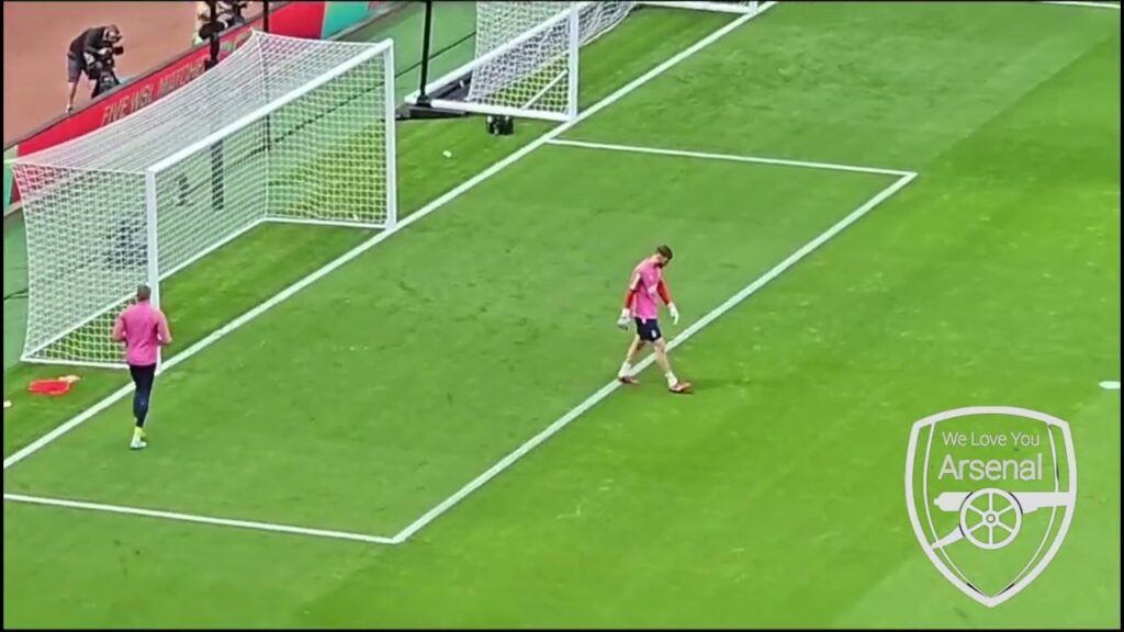 Matt Turner lines up for the opposition in the first premier league game of the season