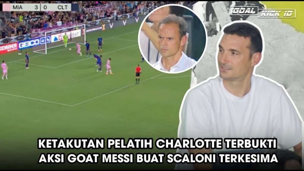 Charlotte Pasrah Dibantai GOAT Messi😱Momen Reaksi Scaloni Lihat Messi Buat Pemain Charlote Sengsara