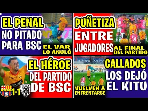 PUÑETIZA ENTRE JUGADORES DE INDEPENDIENTE CONTRA LOS DE BARCELONA, EL PENAL NO PITADO PARA BSC