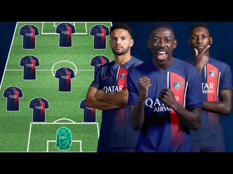 PSG Potential lineup next Season with Ousmane dembele Goncalo ramos Randal kolo muani 🥶
