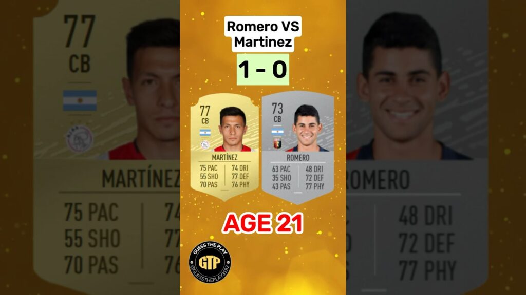 Cristian Romero vs Lisandro Martinez 🇦🇷 #shorts