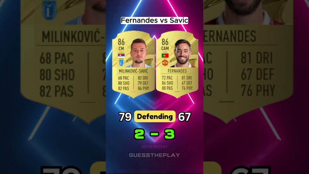 Bruno Fernandes vs Milinkovic Savic 🧐  #shorts