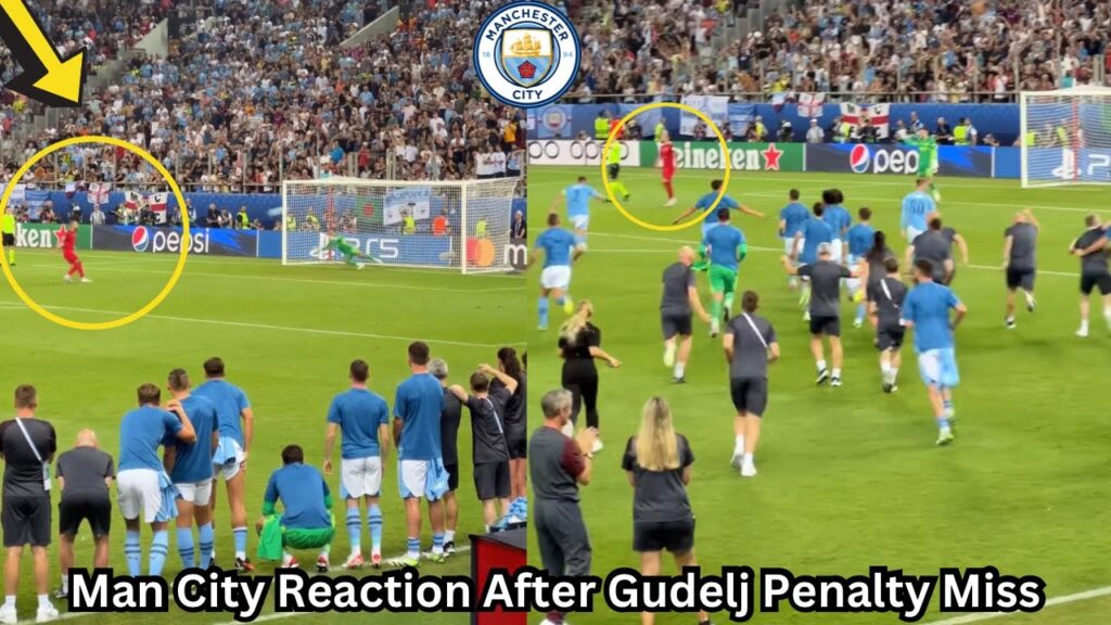 Man City vs Sevilla penalty shootout reaction, Guardiola Reaction After Gudelj Penalty Miss.