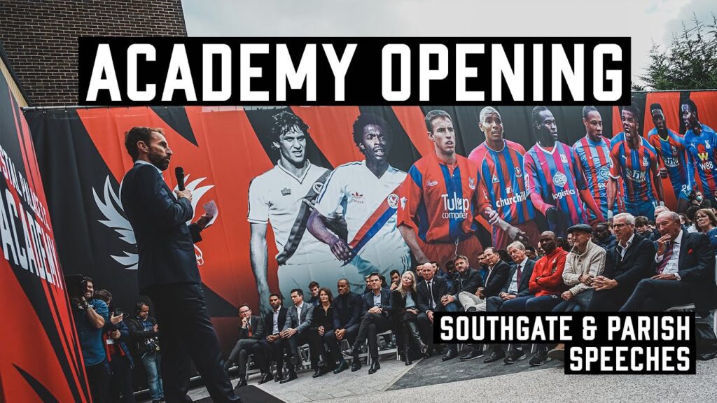 OPENING SPEECHES: England manager Southgate opens Palace academy