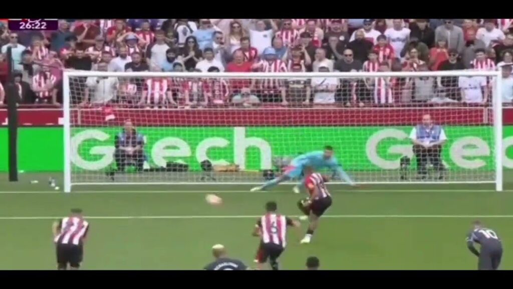 Bryan Mbeumo Penalty Goal | Brentford vs Tottenham 1-1 | Highlights | Premier League 2023/24