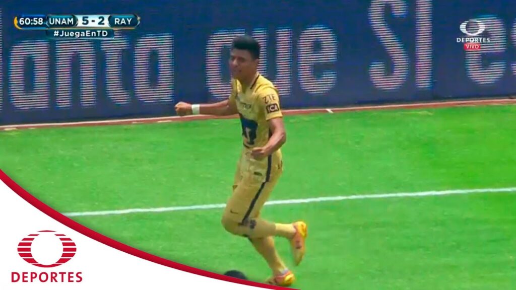 Gol de Jesús Gallardo | Pumas 5 - 2 Monterrey | Jornada 6 - A16 | Televisa Deportes