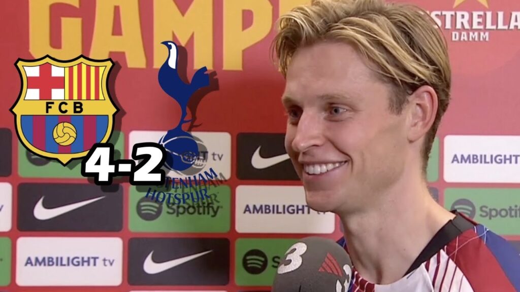 LAS PALABRAS DE FRENKIE DE JONG TRAS GANAR EL TROFEO JOAN GAMPER FC BARCELONA 4-2 TOTTENHAM