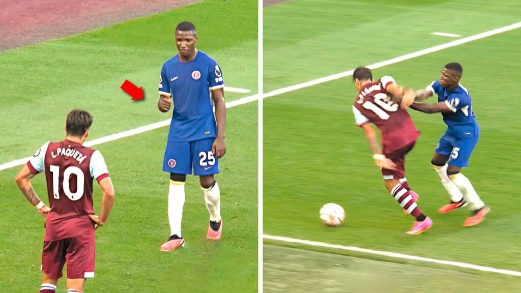 ASÍ FUE el TENSO CRUCE entre Moisés Caicedo y Lucas Paquetá en la Premier