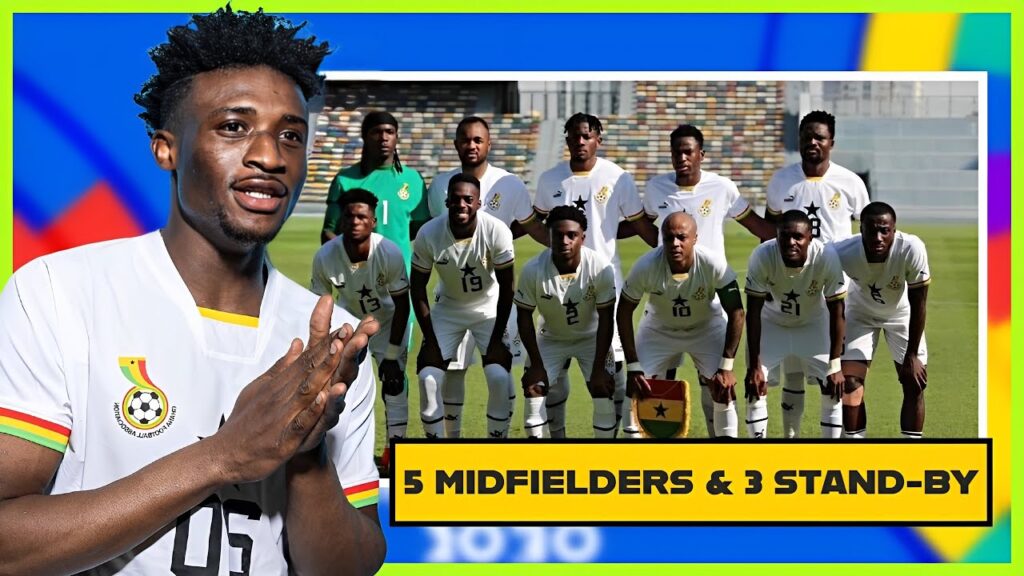 GHANA🇬🇭 VS 🇨🇫CAR : BLACK STARS 25-MAN SQUAD - MIDFIELDERS FT KUDUS, PARTEY, ASHIMERU (PREDICTED)