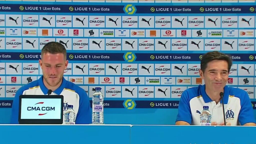 OM - PANATHINAÏKOS : LA CONFÉRENCE DE PRESSE OFFICIELLE avec Marcelinho et Jordan Veretout