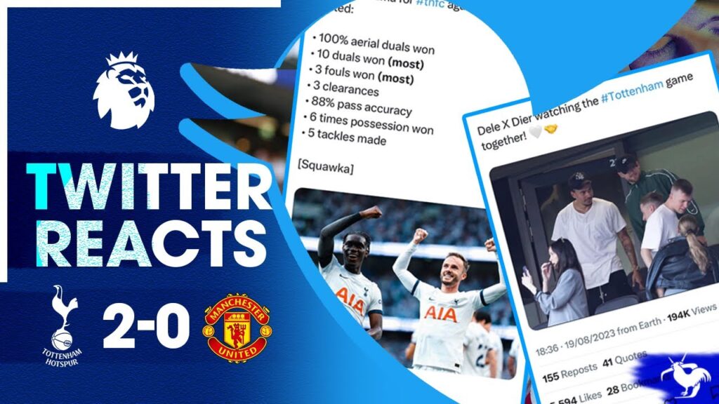 Spurs Players SHOW LOVE To Pape Matar Sarr!! Tottenham 2-0 Man Utd [TWITTER REACTS]