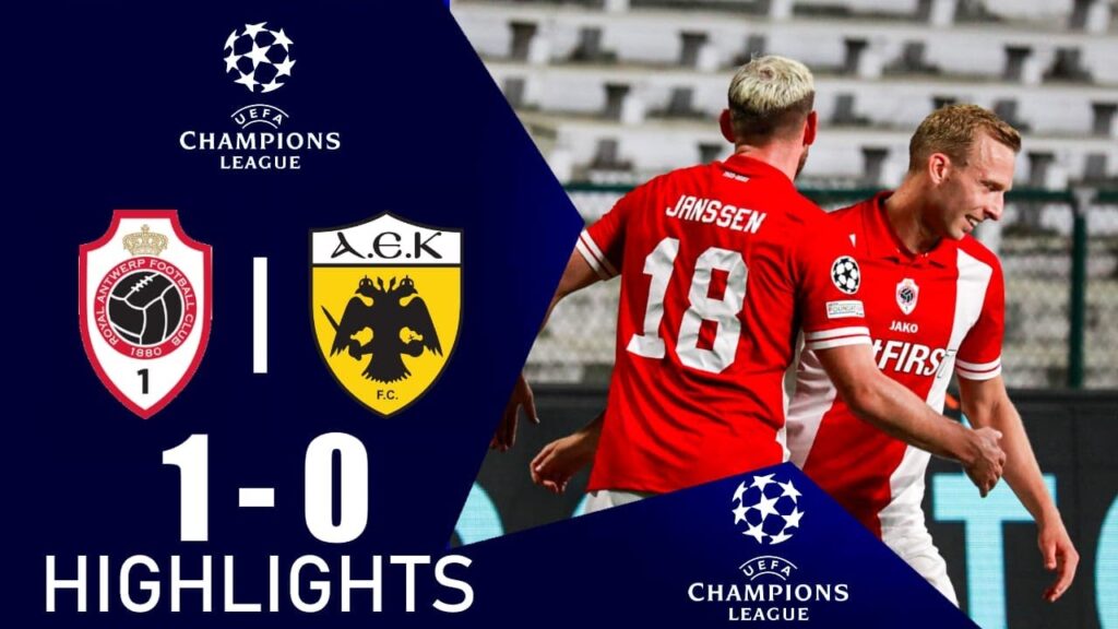 Vincent Janssen Goal | Royal Antwerp vs AEK Athens 1-0 Extended Highlights | UEFA Champions League