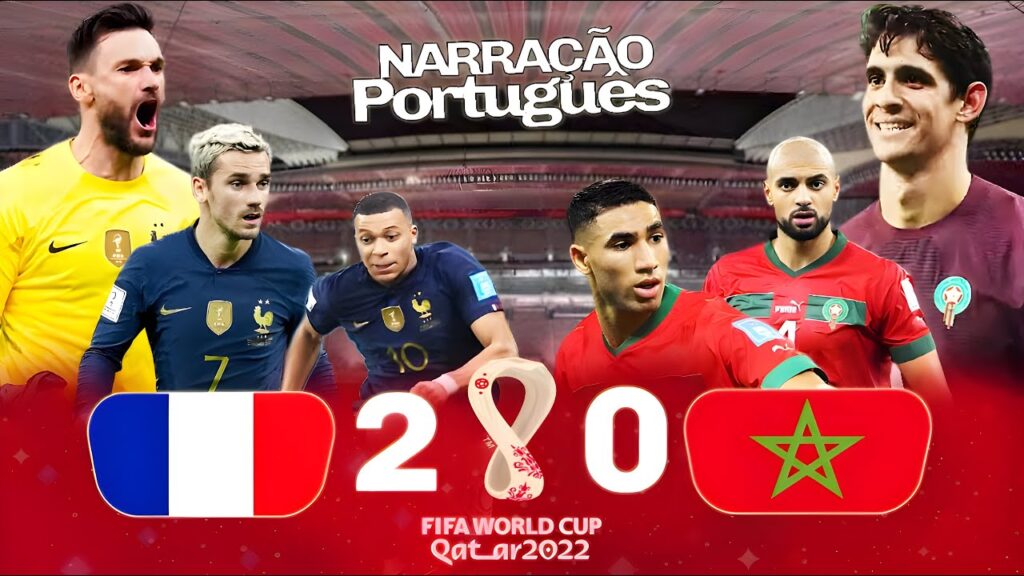 França 2x0 Marrocos ● Bola na trave defesa milagrosa em jogo emocionante na semifinal da copa Catar.