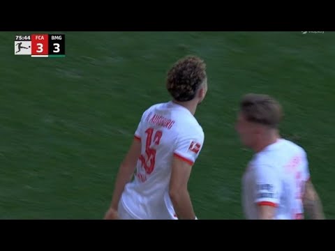 FC Augsburg vs Borussia M'gladbach 4-4 Ruben Vargas, Sven Michel & Maximilian Bauer score in draw