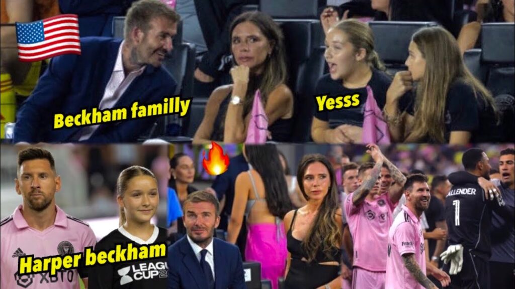 David in the Stand Familly Reaction to Lionel Messi and Harper Beckham 🇺🇸❤️😍