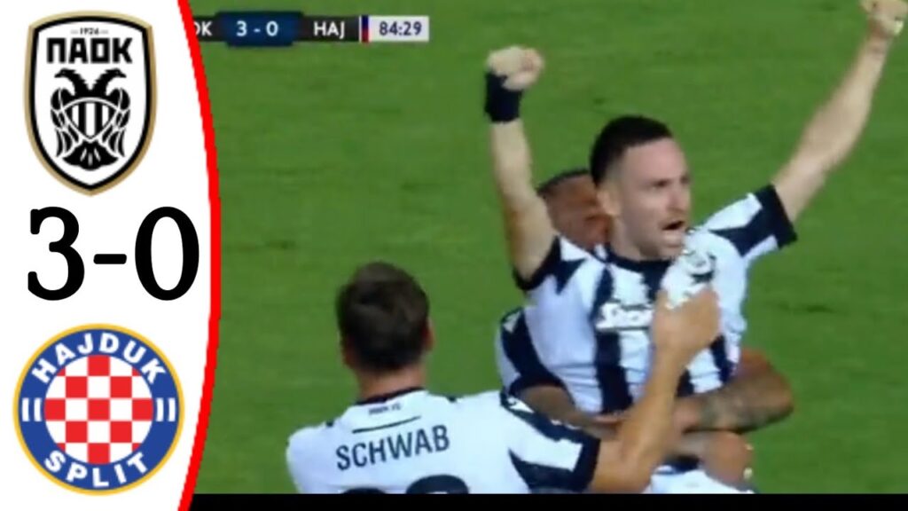 PAOK vs Hajduk Split (3-0) Andrija Živković Goal, All Goals and Extended Highlights 2023.