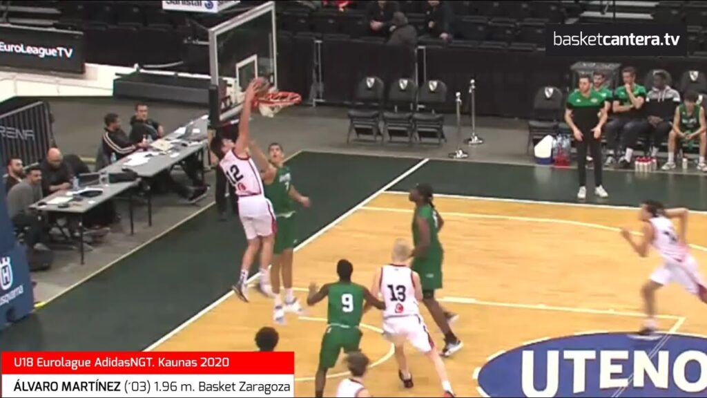 ÁLVARO MARTÍNEZ (´03) 1.96 m. Basket Zaragoza. U18 Euroleague ANGT. Kaunas2020 #BasketCantera.TV
