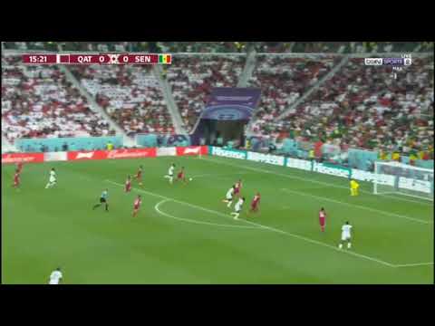فرصة الاولى للسنغال وتصدي الحارس برشم |0_0 قطر سنغال