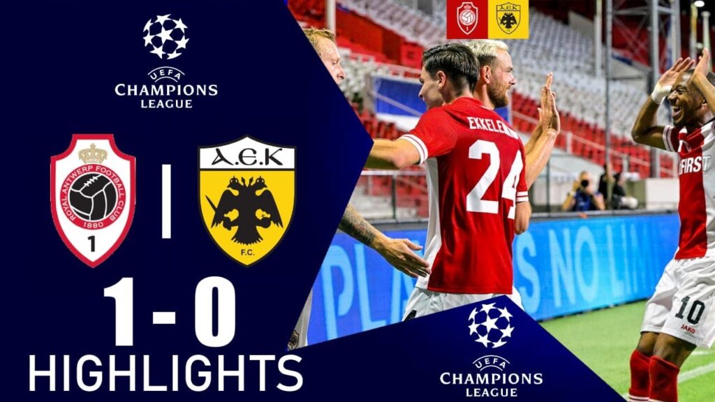 Vincent Janssen Goal | Royal Antwerp vs AEK Athens 1-0 Extended Highlights | UEFA Champions League