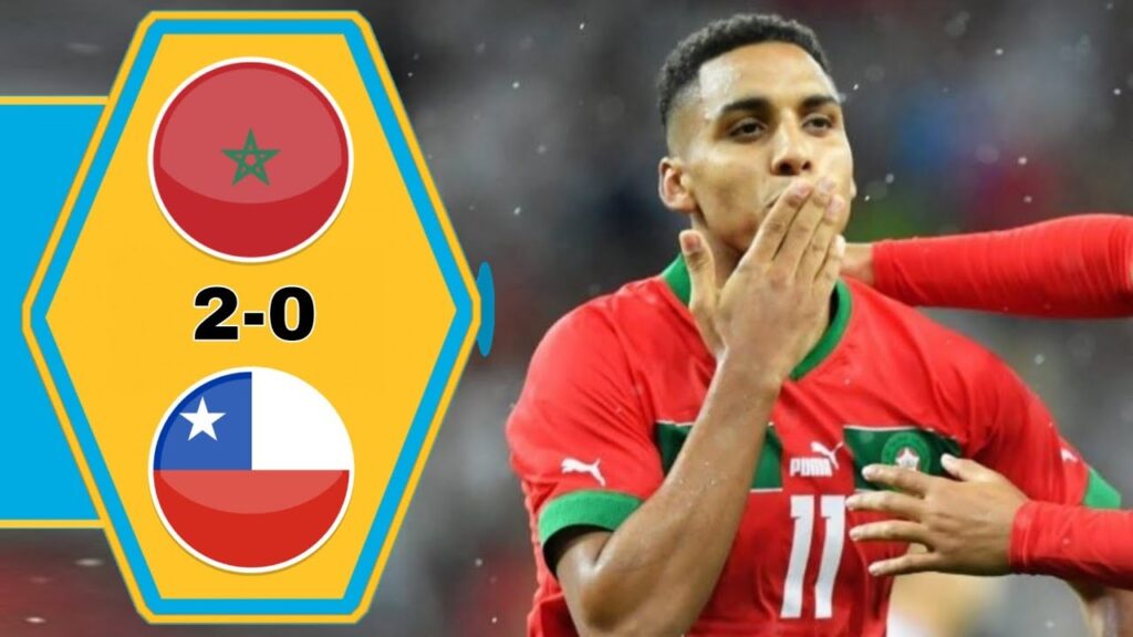 الأسود يمرضون ولا يموتون 🔥🔥 المغرب ~ الشيلي 2-0 مباراة ودية 2022  تعليق عادل المسعودي جودة 720p