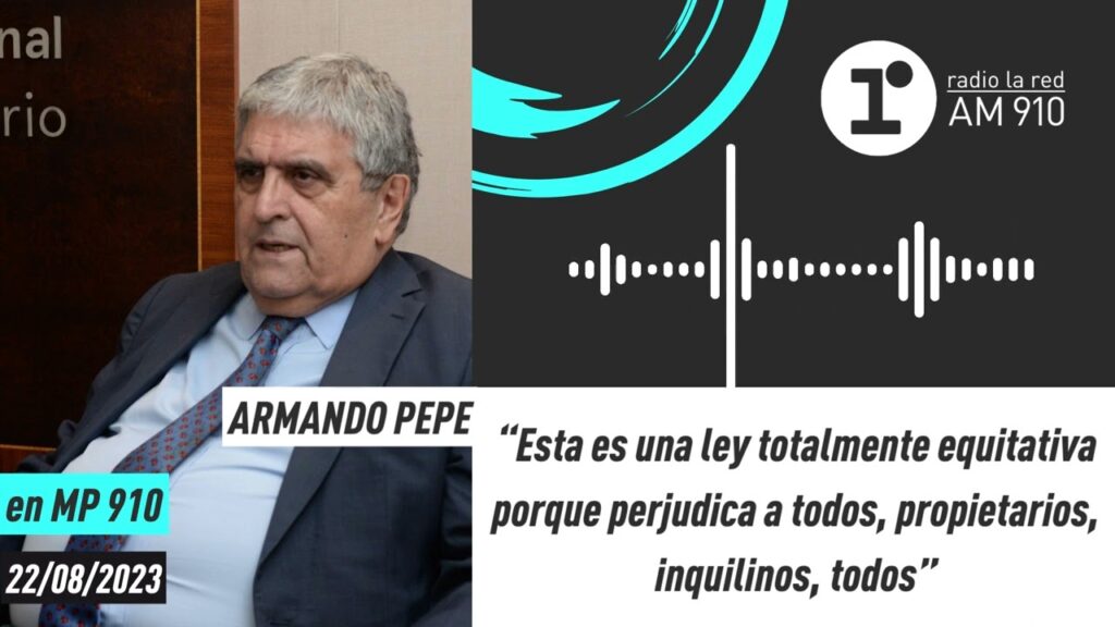 Armando Pepe: "La ley de alquileres es equitativa: perjudica a todos"
