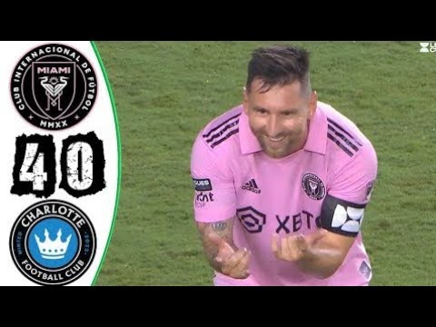 Messi Goal - Inter Miami vs Charlotte 4-0 Highlights & All Goals - 2023 Messi Goals
