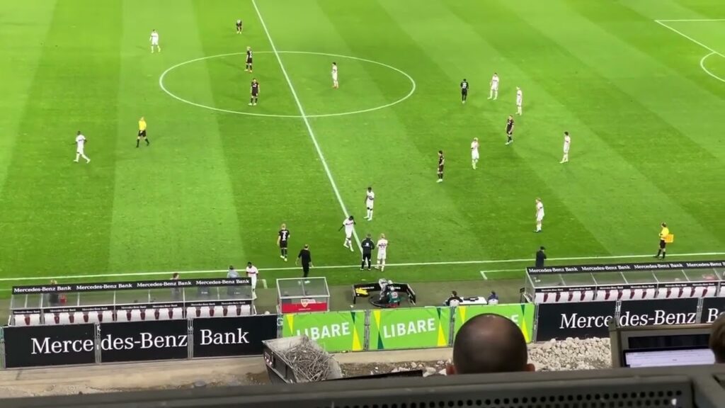 VfB Stuttgart vs Union Berlin (Borna Sosa, Chris Fuhrich, Axel Zagadou and Silas enter the pitch)