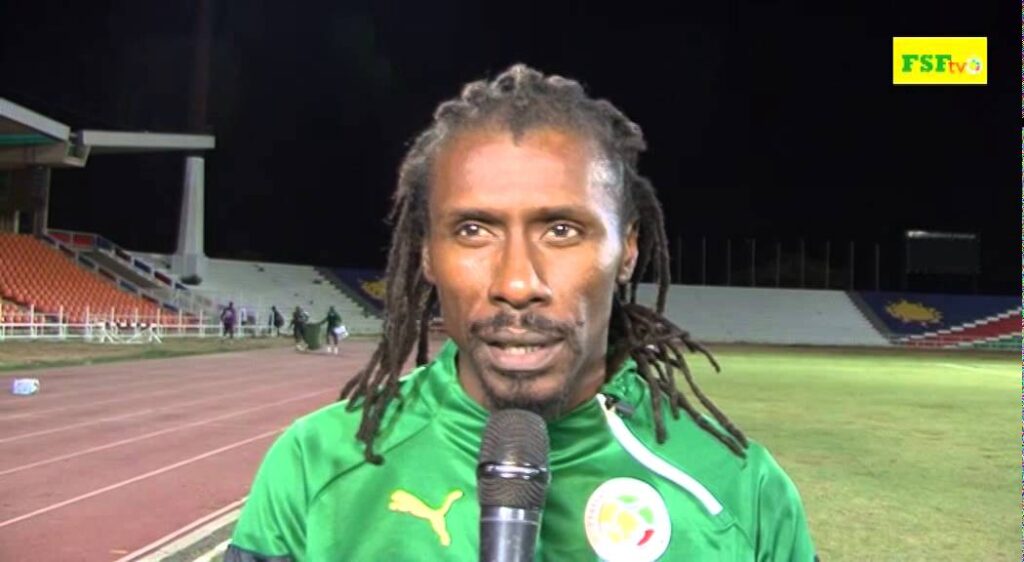 Interview Aliou Cissé, premiére séance d'entrainement à Windhoek