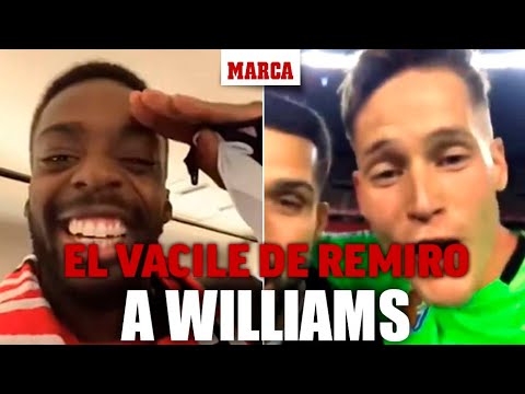 El vacile de Remiro a Iñaki Williams por su vídeo en la Supercopa: así le imitó I MARCA