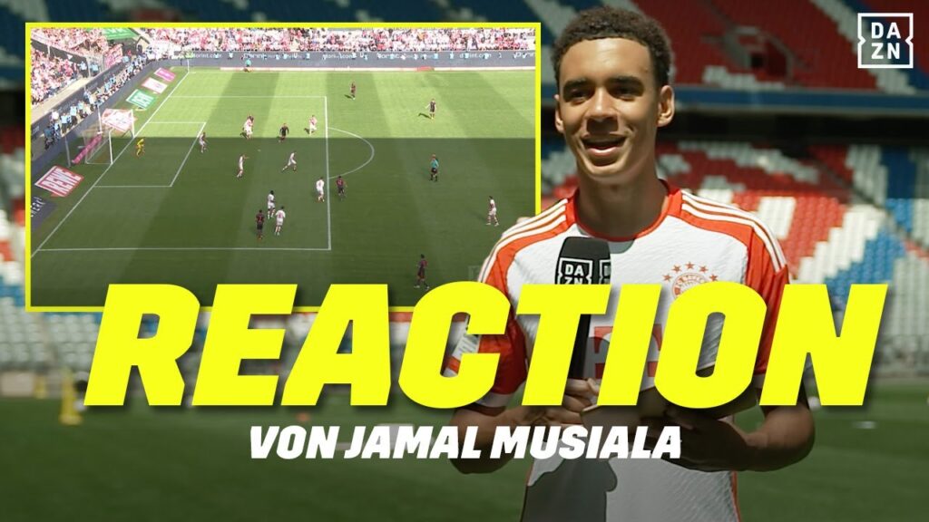 Jamal Musiala REAGIERT auf sein MEISTERTOR, Wolfsburg-Kopfball, Debüt und mehr