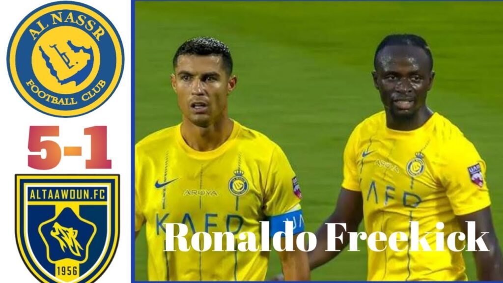 Ronaldo Freekick Goal 😈al nassr vs al taawoun 5-1all goals  highlights 2023