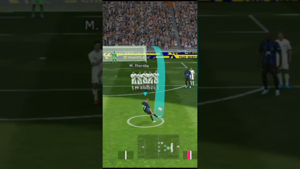 Marcelo Brozović free-kick goal in inter milan #viral #efootball #gaming #pes2021