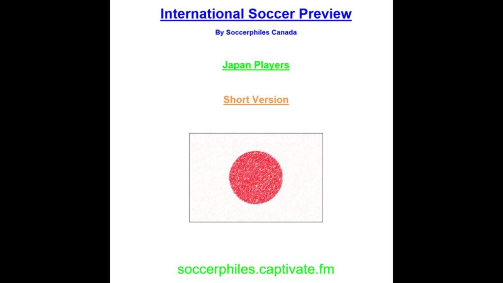 World Cup 2022 - Group E – Japan Players – Short Version