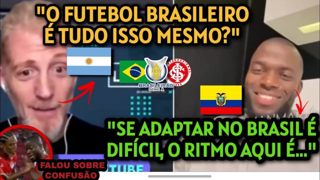 ENNER VALENCIA DO INTER FALOU SOBRE O FUTEBOL BRASILEIRO PARA JORNALISTA ARGENTINO