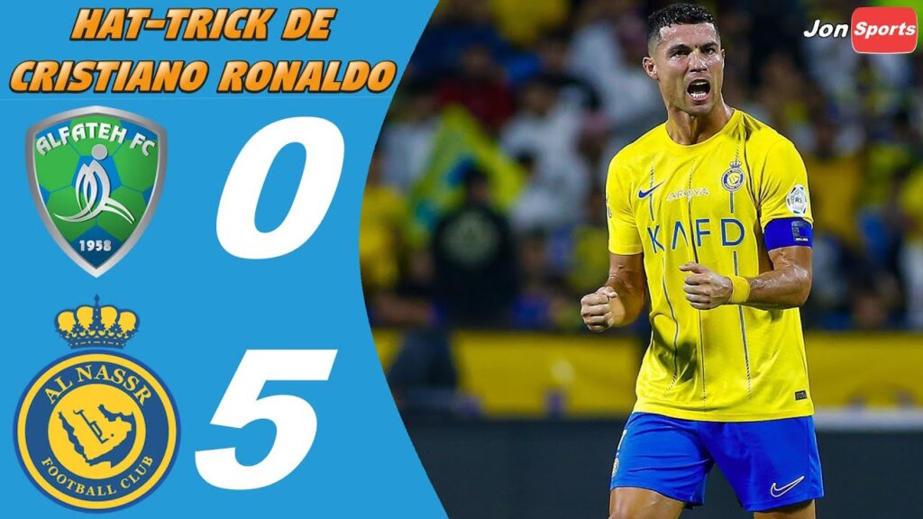 HAT-TRICK DE CRISTIANO RONALDO E GOLEADA DO AL-NASSR | Al-Nassr 5 x 0 Al-Fateh | Todos os Gols