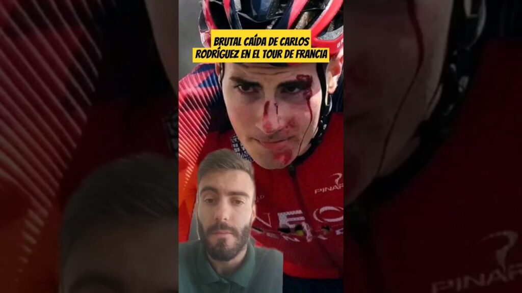 Brutal caída de Carlos Rodríguez en el Tour de Francia #ciclismo